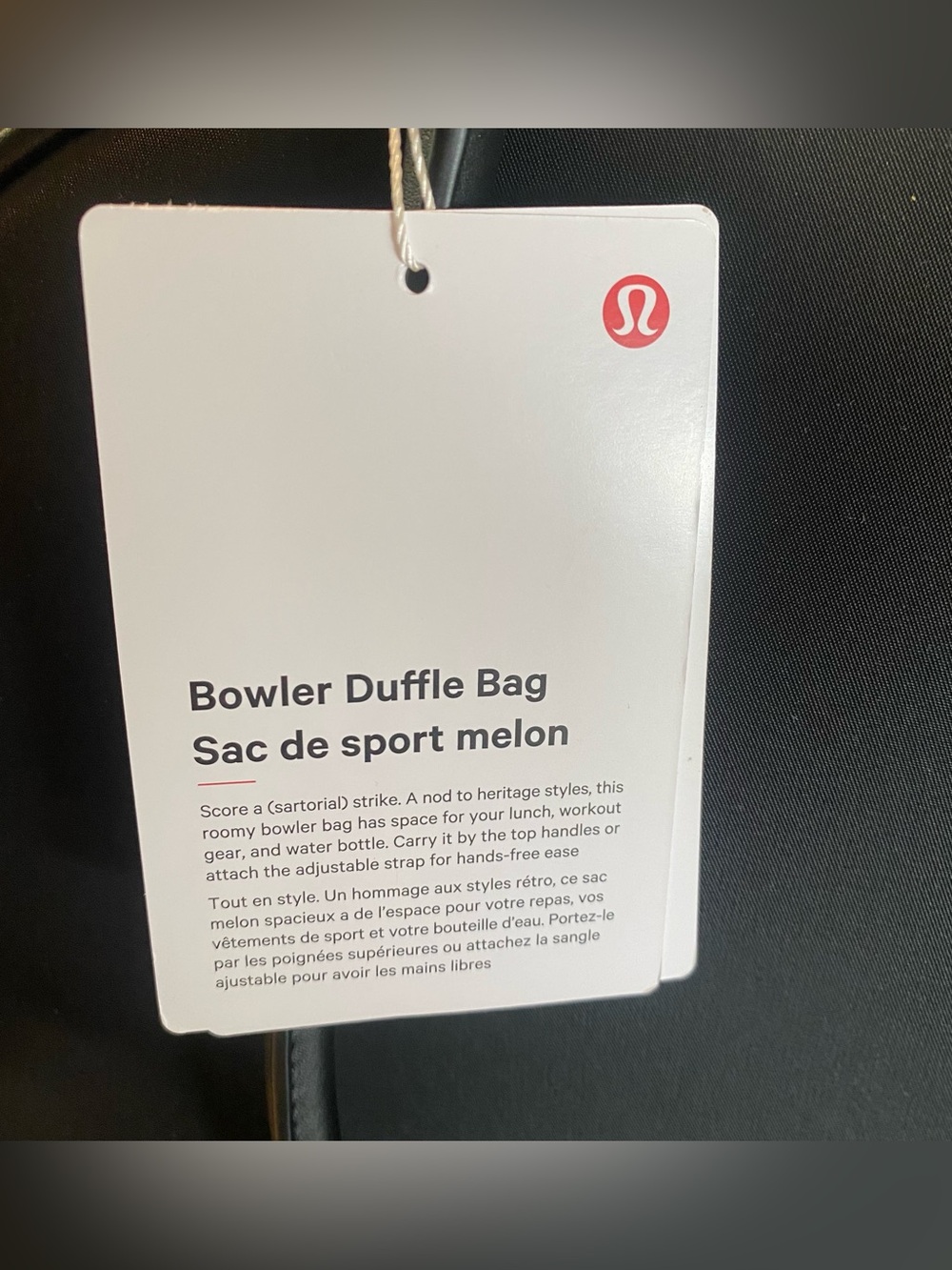 lululemon athletica Bowler Duffle Bag 17L Black Silver - Picture 9 of 13
